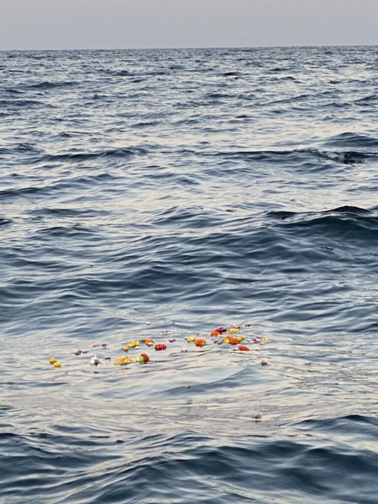 別府湾で海洋散骨
