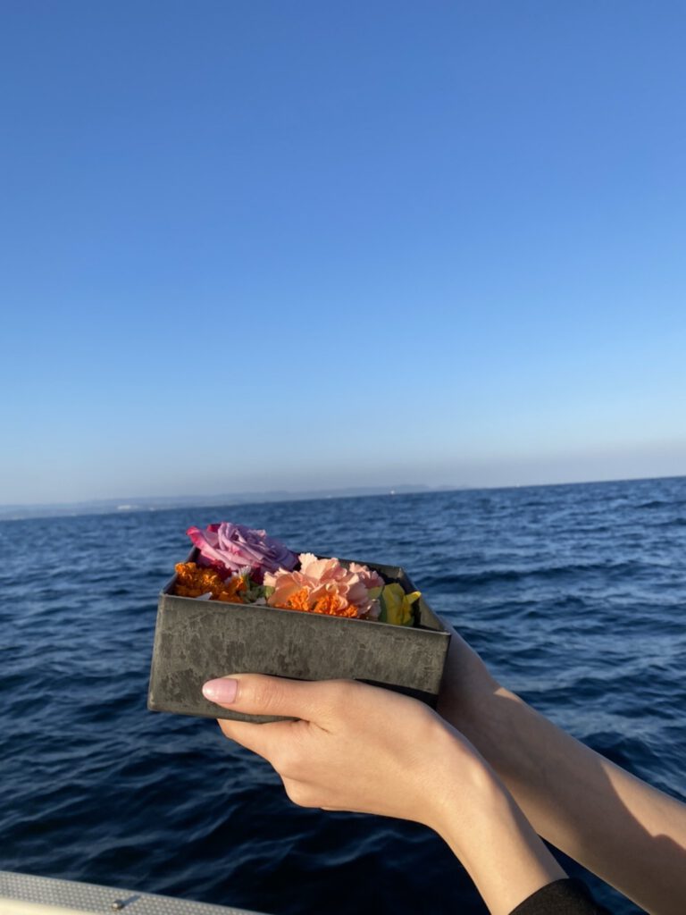 大分県の海洋散骨の様子
