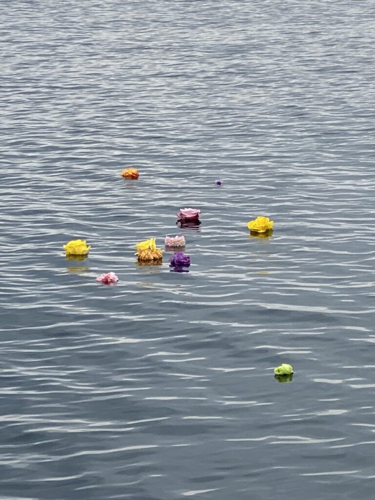 別府湾で海洋散骨