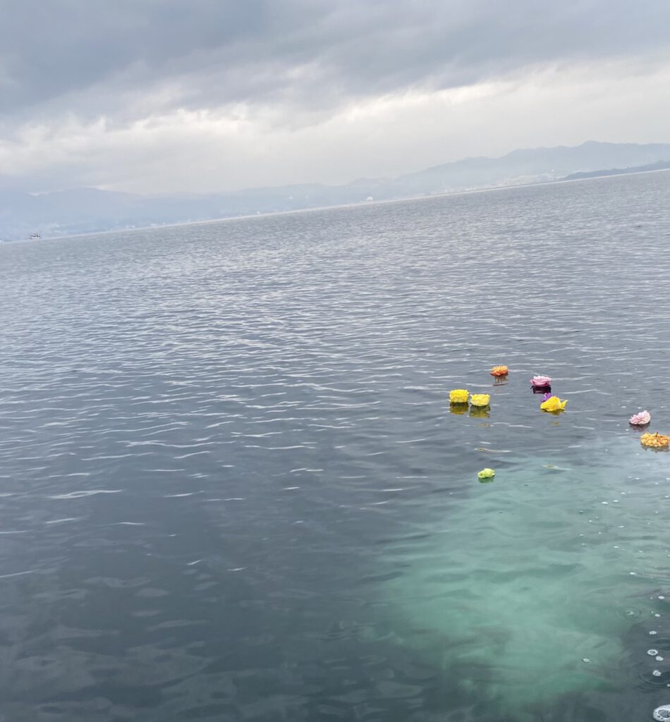 大分県の海洋散骨の様子