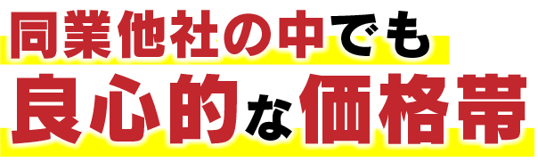 同業他社の中でも良心的な価格帯