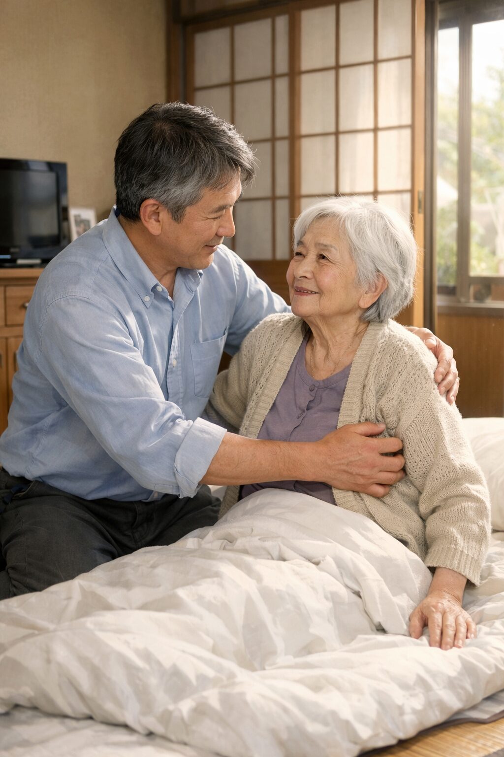 60歳のバツイチ男性が母を自宅介護する