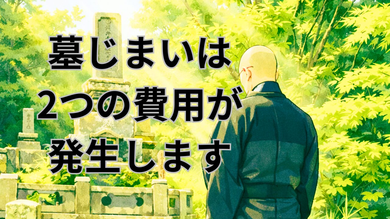 墓じまいには２つの費用が発生します。