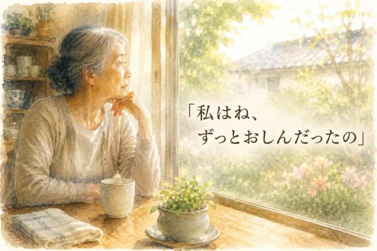 旦那さんと同じお墓に入りたくない理由「私はね、ずっとおしんだったの」家庭のために生き抜いてきた女性を描いている。